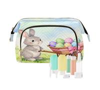 decor gift Travel Bag Lightweight Happy Easter Bunny Easter Garden (longword) Change Purse for Travel Accessories