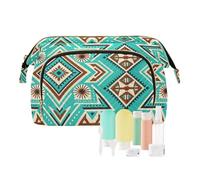 decor gift Travel Cosmetic Bags Essentials Southwest Turquoise Native Aztec Pattern Jewelry pouching for Travel Accessories cosmetiqueras para