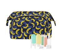 decor gift Travel Toiletry Bag Essentials Blue and Black Checkered Bananas (longword) Women Coin Purse for Travel Makeup