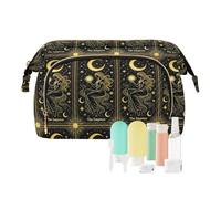decor gift Travel Toiletry Bag Waterproof Mystical Celestial Goddess Figures (longword) Women Coin Purse for Travel Accessories