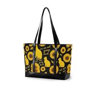 decor gift trendy travel tote bag with zipper Thompson Clan Scottish Tartan for ladies with lunch, We Are Not Going Back Cat Sunflower