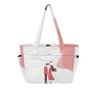 decor gift Valentine Lover Simple Line Utility Tote Bag Work Bag for Work with Multi Pockets bolsa acolchada