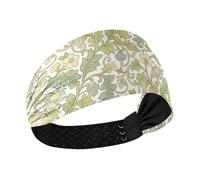 decor gift Vintage Flowers William Morris White Cooling cute headbands for women Stretchy wide head bands for women's hair for hiking hiking hiking cintas para el pelo de mujer