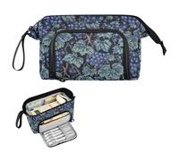 decor gift William Morris Grape Blue Pencil Bag Large Capacity Pencil Carrying Case Portable for Man School Must Haves estuche para lapices mujer