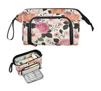 decor gift William Morris Red Rose Pen Case Large Capacity Box Organizer with Zipper for Preppy Office stuche para lapices