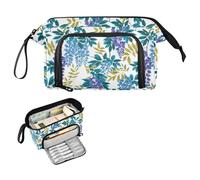 decor gift William Morris Wisteria Blue Pencil Box Large Capacity Organized Pencil Case with Slot for Kids School Supply bolsita para colores