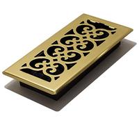 Decor Grates 4-Inch by 10-Inch Scroll Floor Register, braun, SPH410, 29.21 x 13.97 x 3.51 cm