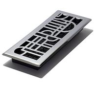 Décor Grates ADH412-C Art Deco Floor Register, Chrome Finish, 4x12