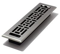 Decor Grates AJH212-NKL Oriental Floor Register, Brushed Nickel Finish, 2 x 12-Inch