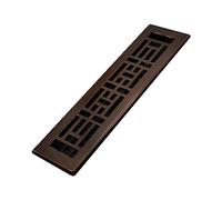 Decor Grates AJH212-RB Oriental Floor Register, Rubbed Bronze Finish, 2 x 12-Inch