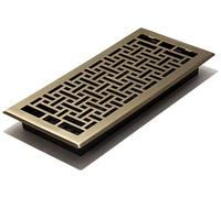 Decor Grates AJH614-A Oriental Floor Register, Antique Brass Finish, 6x14
