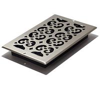 Decor Grates SP610W-NKL Scroll Design Wall/Ceiling Register, 6x10, Brushed Nickel Finish