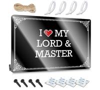 Decor Haves Waterproof Artwork, Nostalgic Retro Print For Cafe Pub Bar | Room Decore Pre-drilled Custom I Love My Lord & Master(30X40CM)