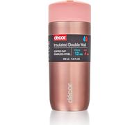 Décor Insulated Stainless Steel Coffee Cup | Travel for Hot & Cold Drinks | 350ml, 12oz - Rose Gold