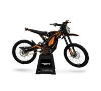 Decor Kit Compatible with Sur-Ron Light Bee X & S from 2018 Premium Design Set Self-Adhesive Weatherproof Sticker for Electric Motorcycle MRX001 (Futuristic Neon Orange, Hologram Surface)