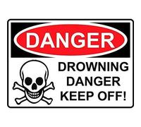 Decor Kitchen Wall Decor Plaquedanger Drowning Danger Keep Off For Hazard House Decor Yard Caution Noticefunny Signs Funny Vintage Metal Sign Poster 8X12 Inches