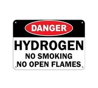 Decor Kitchen Wall Decor Plaquedanger Hydrogen No Smoking No Open Flames Flammable Decor Caution Bathroom Warning Living Warning Drinking Garage Funny Vintage Metal Sign Poster 8X12 Inches