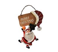Decor Merry Christmas Signs Wood Sign Wooden Hanging Plate For Tree Santa Home Wall Decoration Christmas Front Door Decorations
