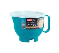Décor Microsafe 2L Jug with Flip Cap Lid Cooking, Reheating & Steaming in The Microwave Safe Hold Handle and air Release Vent Feature. Dishwasher & Freezer Safe BPA Free Teal