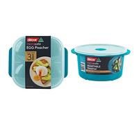 Decor Microwave Egg Poacher For 4 This Food Grade Poached Egg Maker Is Non Stick, Easy To Clean, Bpa-free Plastic & Microsafe Round Container 1.5L | BPA free | Microwave Bowl | Steam Release Vent