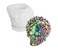 Decor Mold Skull Silicone Form with Sculpted Texture, Smooth Demolding Feel, Wax Project for Display Focused Creations Silicone Skull Mold Home Making Casting Decorative