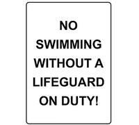 Decor,No Swimming Without A Lifeguard On Duty!,Parking Signwarning Sign Plaquewarning Sign Plaque Wall Sign Plaquewall Art Yard Sign Funny Vintage Metal Sign Poster 8X12 Inches