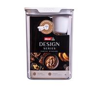 Décor Pantry Storage Container 2L with Quarter Cup Measure - Design Series, Airtight, BPA-Free, Modular Stackable, Dishwasher Safe, Australian Made