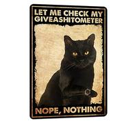 Decor Poster Let Me Check My Giveashitometer Nope Nothing Wall Poster Funny Metal Painting Wall Sticker Vintage Wall Decoration Art For Pub, Bar, Home 30x40cm