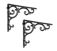 Decor Set Iron Brackets Black Large Gothic Shelf Angles Support Antique Vintage