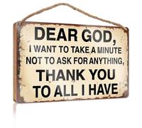 Decor Signs Dear God, I Want To Take A Minute Not To Ask For Anything Farm House Decorations Wood Sign Decor(20X30CM)