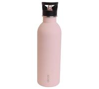 Décor Snap n Seal 1L Stainless Steel Water Bottle with Straw, BPA Free - Leakproof Metal Flask with Carry Handle for School, Travel, Work & Gym - Ideal Drinking Bottle for Kids & Adults - Pink