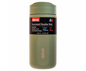 Decor Spill Proof Green Coffee Cup - 340ml