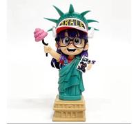 DECOR SPIRIT Arale Norimaki Statue of Liberty Fun Pose Anime Figure | 16.5cm Liberty Costume Arale with Candy & Photo Card Action Figurine for Table, Desk & Shelf Decor | Gift for Anime Fans, Friends