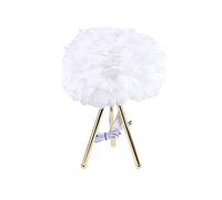 Decor Table White Tower Tree Feather Lamp, Romantic Bedside Desktop Nightstand for Living Room/Dining Room/Bedroom/Study Room/Office Reading Work and Decoration