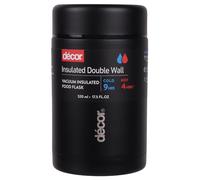 Décor Vacuum Insulated Food Flask | 2-in-1 Hot & Cold Stainless Steel Food Container | 520ml - Black