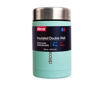 Décor Vacuum Insulated Food Flask, Stainless Steel Insulated Food Flask, Ideal for Coffee, Porridge, Soups, Leak-Proof, Durable & Reusable, Keeps Food Hot for 4 Hours & Cold 9 Hours, Mint Green 520ml