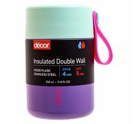 Decor Vacuum Insulated Stainless Steel Food Flask - Purple