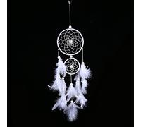 Decor Wall 35 × 13 × 1 White Dream Catcher Wind Indian Style Beads Feather Hanging Home Wall Window Decor