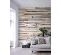 Decor Wallpaper whitewashed WOOD wall mural Large natural planks wooden wall