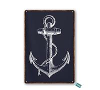 Decor White Nautical Anchor Navy Decor Decoration Pub Plaquech Spring 8x6 in Tin Sign Home Decor Home Art Metal Signs Wall Art Wall Decor Poster