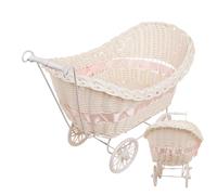 Decor with Carriage for Kids, Cart for Shower, Rustic Handmade Strollers, Aesthetic Lightweight Storage Harvest for Matrim Decorations
