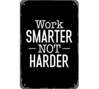 Decor Work Smarter Not Harder Warning for Restroom Bar Pub Club Cafe Homees Spring 8x12 in Tin Sign Home Decor Home Art Metal Signs Wall Art Wall Decor Poster