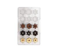 DECORA 0050142 Flowers Polycarbonate Chocolate Mould 15 CAV. 200 X 120 X 22 MM, Policarbonato