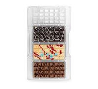 DECORA 0050145 Classic BAR Chocolate Mould 4CAV 85X42X10HMM 200X120X22HMM, Policarbonato, Bright