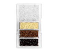 Decora 0050153 Serena Chocolate BAR Mould 5 CAV. 85X31X15HMM 200X120X22HMM, Policarbonato