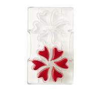 DECORA, 0050158 Heart Shaped Polycarbonate Chocolate Mould 12 Cavities 30 x 40 mm Ideal for Shiny and Crispy Chocolates with Patented Ergonomic Handle Made in Italy