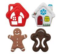 DECORA 0255094 GINGERGREAD Man & House Cookie Cutter Set of 2 8/7 X H 2,2 CM, Plastica