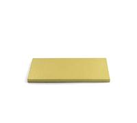 Decora, 0931377 Rigid Rectangular Gold Double Walled Cardboard Aluminium Coated Cake Stand Strong and Strong Ideal for Cake Presentation 60 x 40 x 1.2 cm