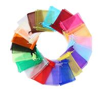 Decora 4x6 inch 20 Colors Organza Drawstring Bags Wedding Favour Mesh Bags for Gift Mini Jewelry Candy Pack of 120