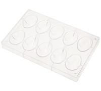 Decora 50050 Egg Polycarbonate Mould with 10 Cavities, 27.5 x 17.5 x 3.5 cm